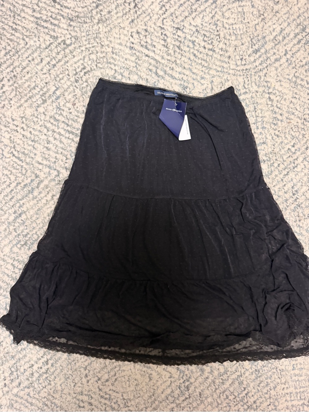 Brandy melville lace Black Tiered Midi Skirt